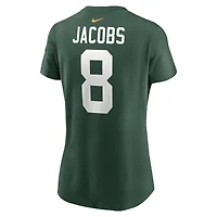 T-shirt avec nom et numéro de joueur Nike Josh Jacobs Green Bay Packers pour femme