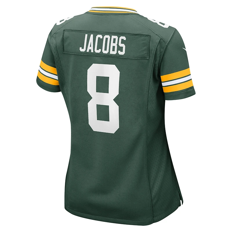 Maillot de match l'équipe Nike Josh Jacobs Green Bay Packers pour femme