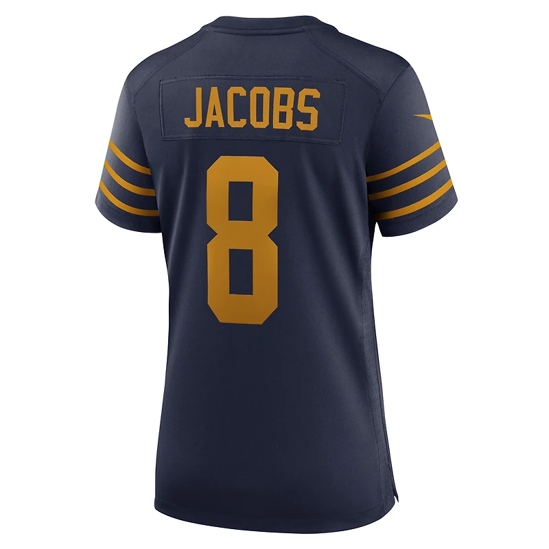 Maillot Nike Josh Jacobs bleu marine pour femme des Packers de Green Bay, édition 1923