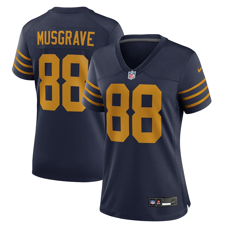 Maillot Nike Luke Musgrave bleu marine des Green Bay Packers, édition 1923, pour femme