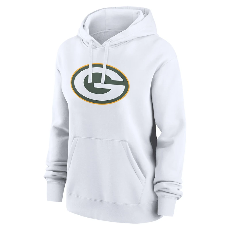 Sweat à capuche polaire Nike Micah Parsons blanc pour femme, avec nom et numéro du joueur des Green Bay Packers.