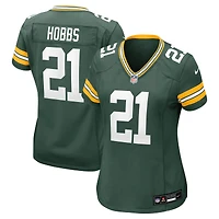 Maillot Nike Nate Hobbs Green pour femme, équipe des Packers de Bay