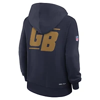 Sweat à capuche Nike Dri-FIT alternatif Green Bay Packers Sideline Standard Issue bleu marine pour femme