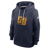 Sweat à capuche Nike Dri-FIT Sideline Standard Issue pour femme, bleu marine, des Green Bay Packers
