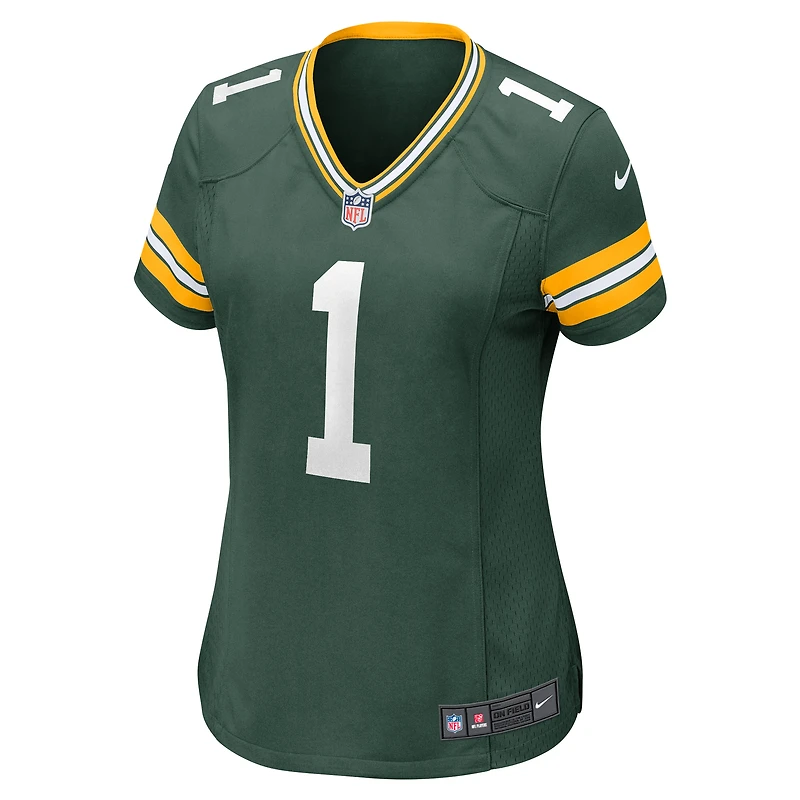 Women's Nike Number 1 Bride Green Bay Packers Game Jersey
