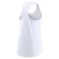 Women's Nike White Green Bay Packers Tri-Blend Racerback Scoop Neck Tank Top