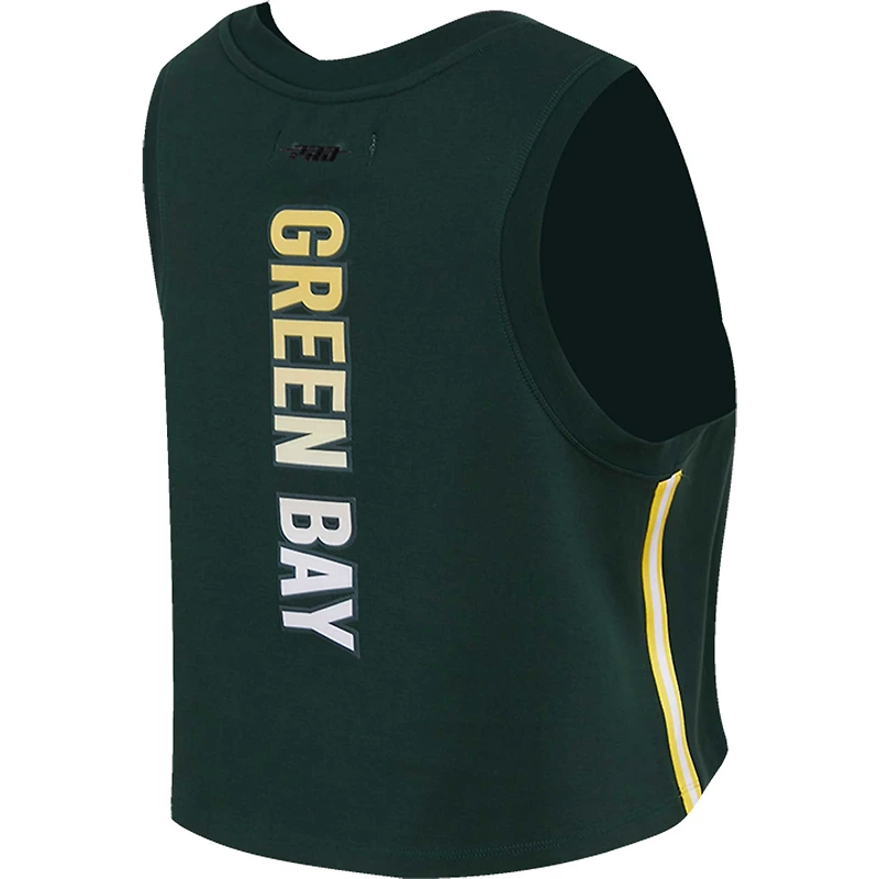 Débardeur court classique Pro Standard Green Bay Packers Ombre Wordmark pour femmes