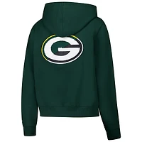 Sweat à capuche zippé avec logo fendu Pro Standard Green Bay Packers pour femme