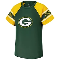 Haut raglan à blocs de couleurs Starter Green Bay Packers 1st Rounder pour femmes