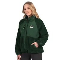 Veste sherpa On the Ball pour femme, verte, des Green Bay Packers