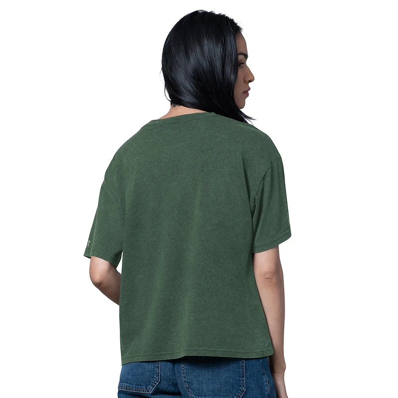 T-shirt boxy Heather Green pour femme, titulaire du Temple de la renommée des Packers Bay