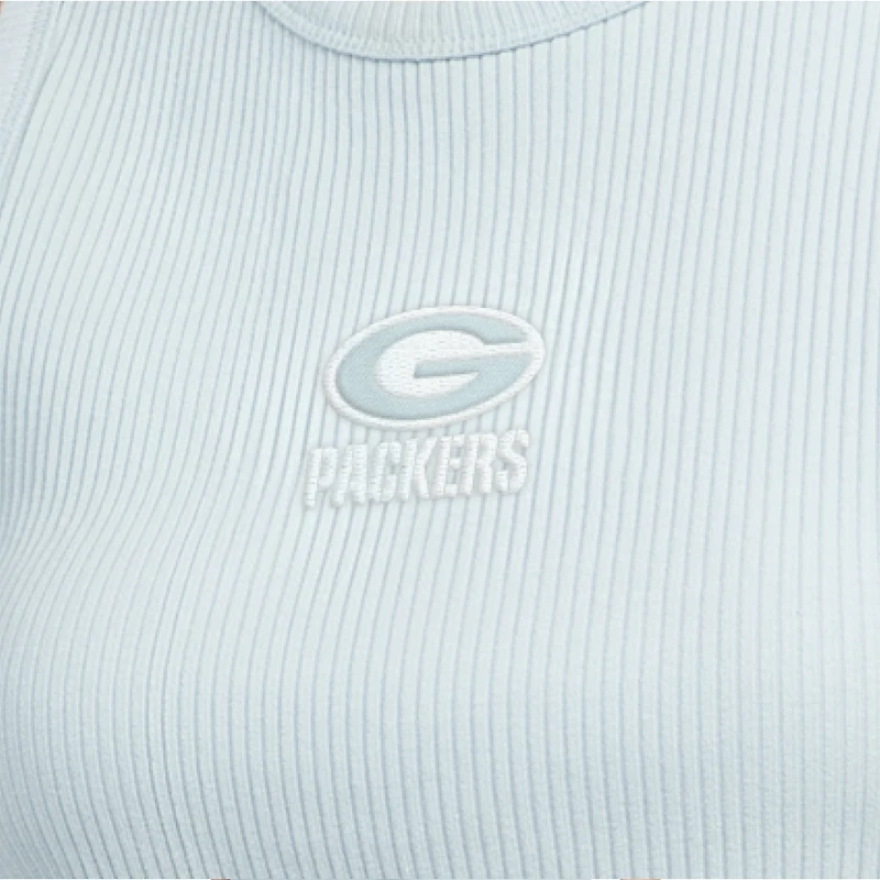 Débardeur court de voyage Green Bay Packers vert pastel pour femme