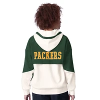 Women's Starter White Green Bay Packers Scrimmage Full-Zip Hoodie