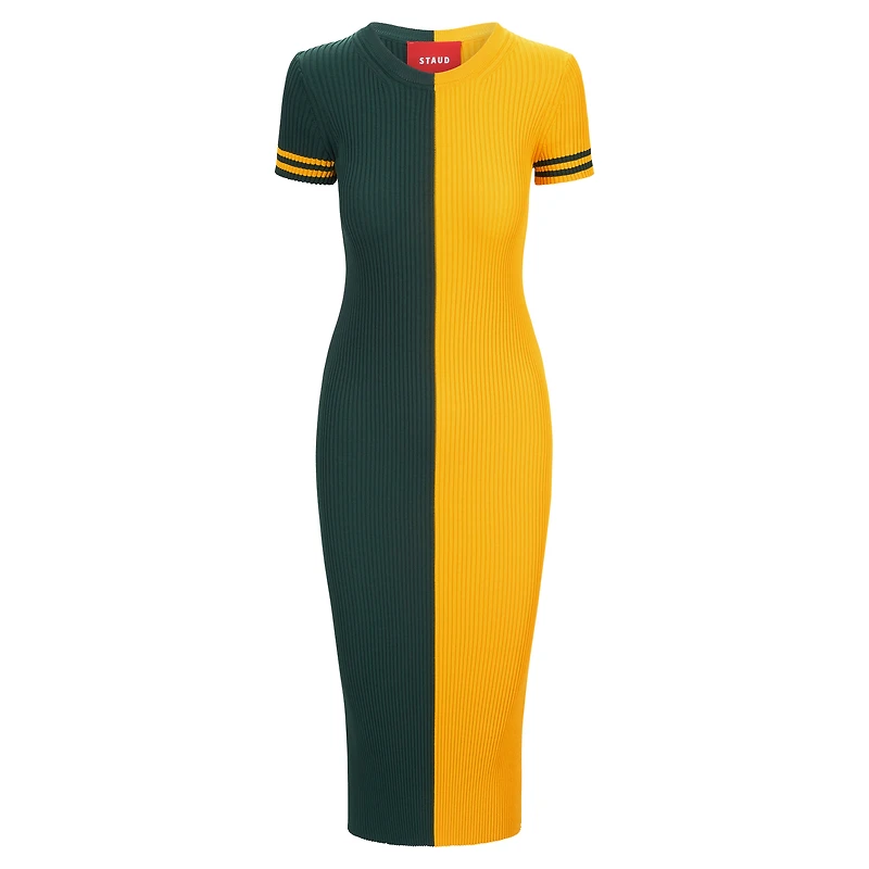 Women's STAUD  Green/Gold Green Bay Packers Colleen Dress