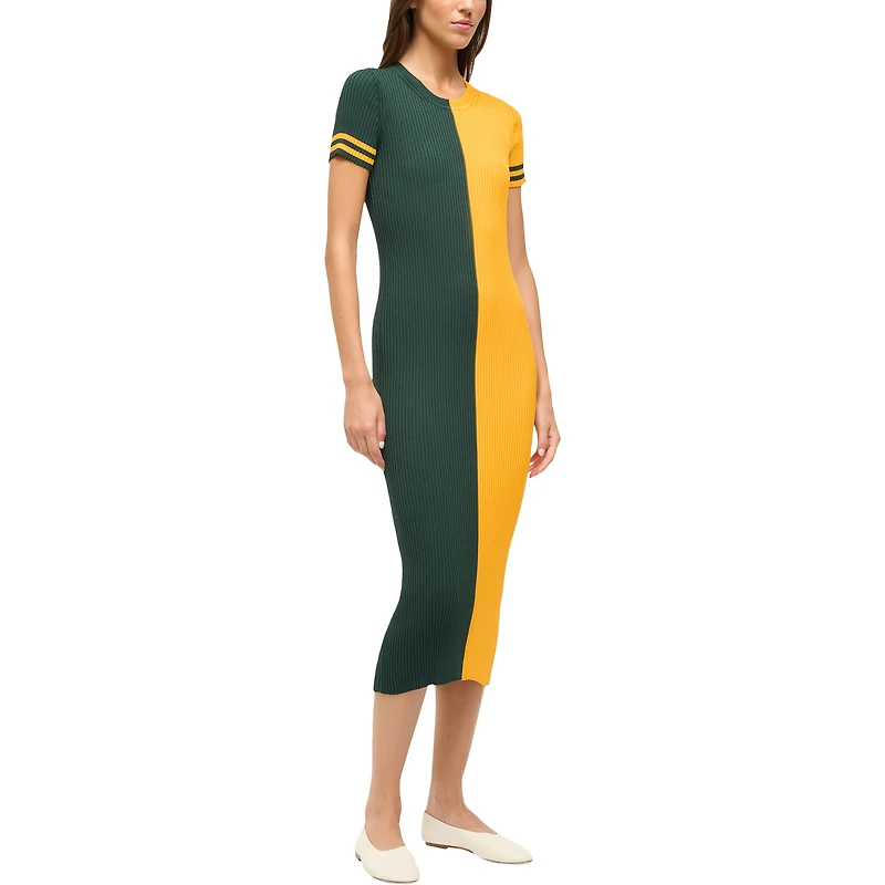 Women's STAUD  Green/Gold Green Bay Packers Colleen Dress