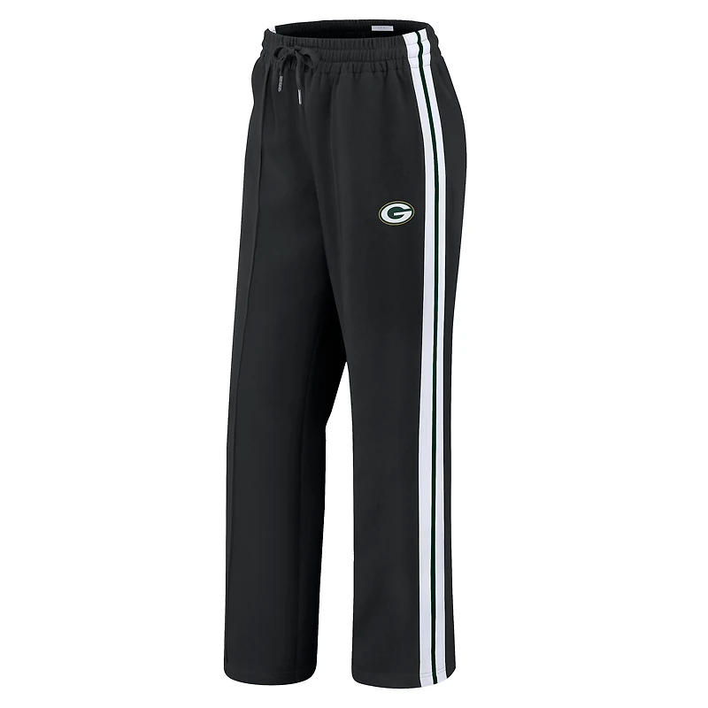 Pantalon droit color-block noir pour femme WEAR by Erin Andrews des Green Bay Packers