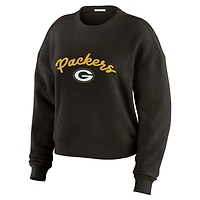 Women's WEAR by Erin Andrews  Cream Green Bay Packers Knitted Tri-Blend Long Sleeve T-Shirt & Pants Lounge Set