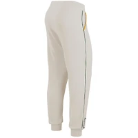 Women's WEAR by Erin Andrews Cream Green Bay Packers Tri-Blend Raglan Pullover Sweatshirt & Pants - Lounge Set