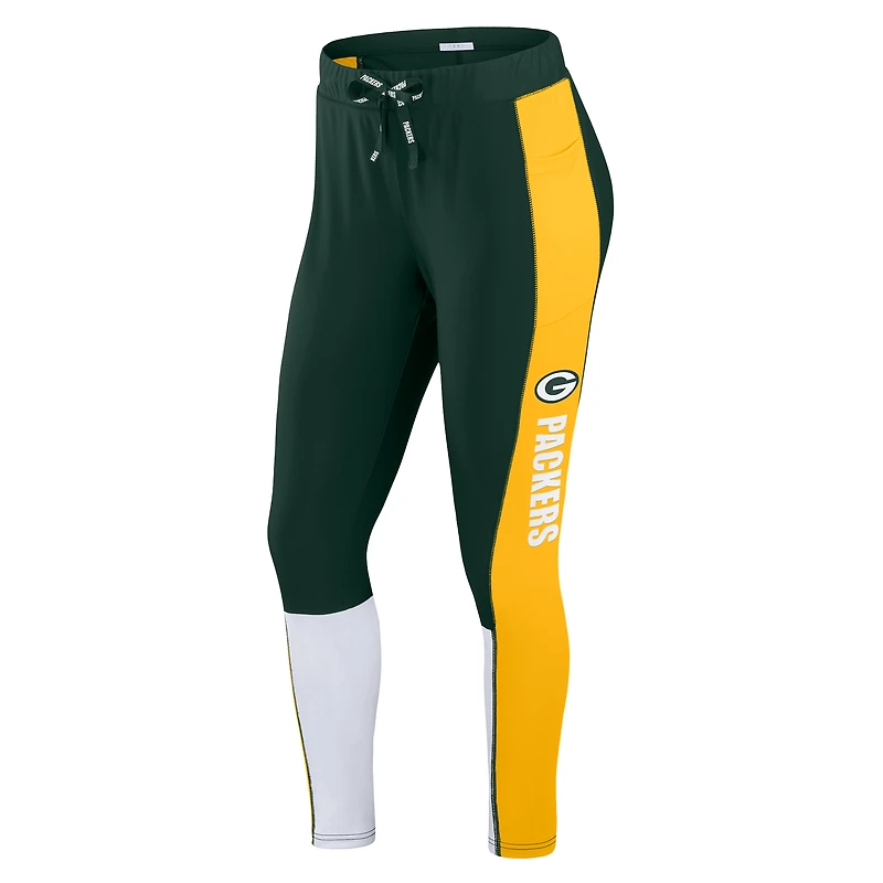 Leggings à blocs de couleurs vert/jaune des Packers Green Bay pour femmes WEAR by Erin Andrews