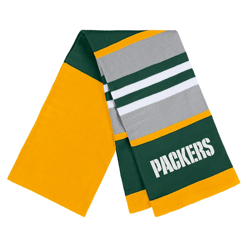 Women's WEAR by Erin Andrews Green Bay Packers Stripe Glove & Scarf Set