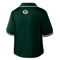 Women's WEAR by Erin Andrews  Green Bay Packers Cropped Jersey Polo