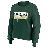 Ensemble de détente pour femme WEAR by Erin Andrews Green Bay Packers, t-shirt à manches longues et short en jersey rugby épais