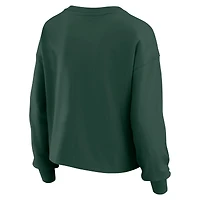 Ensemble de détente pour femme WEAR by Erin Andrews Green Bay Packers, t-shirt à manches longues et short en jersey rugby épais