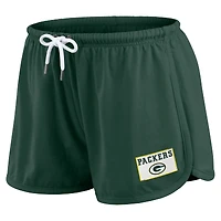 Ensemble de détente pour femme WEAR by Erin Andrews Green Bay Packers, t-shirt à manches longues et short en jersey rugby épais