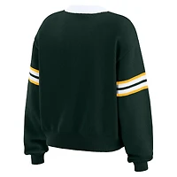 Women's WEAR by Erin Andrews Green  Bay Packers Lace-Up Sweater