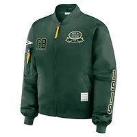Women's WEAR by Erin Andrews Green Bay Packers Patch Full-Zip Bomber Jacket