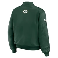 Veste aviateur entièrement zippée à patch Green Bay Packers pour femme par Erin Andrews