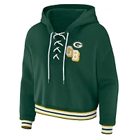 Sweat à capuche lacets grande taille pour femme WEAR by Erin Andrews Green Bay Packers