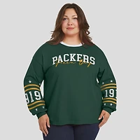Women's WEAR by Erin Andrews Green Bay Packers Plus Sport Long-Sleeve T-Shirt