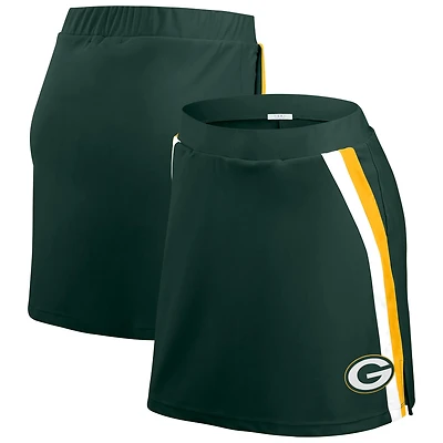 Jupe-short à rayures Green Bay Packers pour femme WEAR by Erin Andrews
