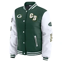 Veste matelassée à boutons-pression complète pour femme WEAR by Erin Andrews Green des Bay Packers