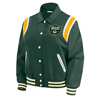 Veste légère à boutons-pression pour femme WEAR by Erin Andrews Green Bay Packers Varsity