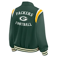 Veste légère à boutons-pression pour femme WEAR by Erin Andrews Green Bay Packers Varsity