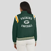 Veste légère à boutons-pression pour femme WEAR by Erin Andrews Green Bay Packers Varsity
