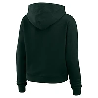Sweat à capuche en tricot gaufré WEAR by Erin Andrews pour femme, vert, des Packers de Green Bay