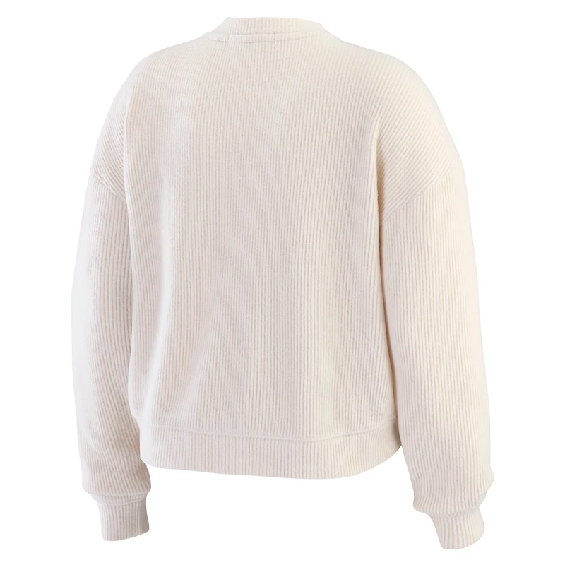 Women's WEAR by Erin Andrews  Oatmeal Green Bay Packers Plus Rib-Knit Long Sleeve T-Shirt & Pants Lounge Set