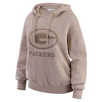 Pull ras du cou délavé beige des Packers de Green Bay pour femme par Erin Andrews
