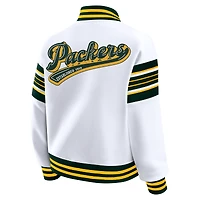 Veste polaire à boutons-pression pour femme WEAR by Erin Andrews, blanche, des Packers de Green Bay