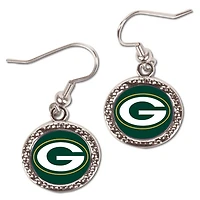 Women's WinCraft Green Bay Packers Round Dangle Earrings
