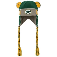 Bonnet en tricot vert pour jeunes Green Bay Packers avec oreilles de soldat