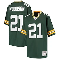 Maillot de joueur retraité Mitchell & Ness Charles Woodson Green Bay Packers pour jeunes
