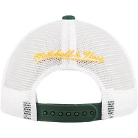 Youth Mitchell & Ness Green Green Bay Packers Stripe Trucker Adjustable Hat