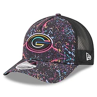 Casquette ajustable 9FORTY NFL Crucial Catch 2025 New Era noire des Green Bay Packers pour jeunes