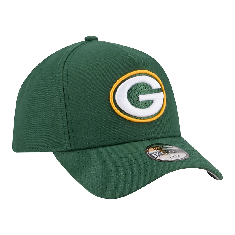 Youth New Era Green Green Bay Packers 9FORTY A-Frame Adjustable Hat