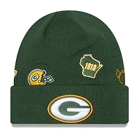 NWE PAC GREEN NFL Junior IDENTITY CUFFED KNIT HATYTHNIT