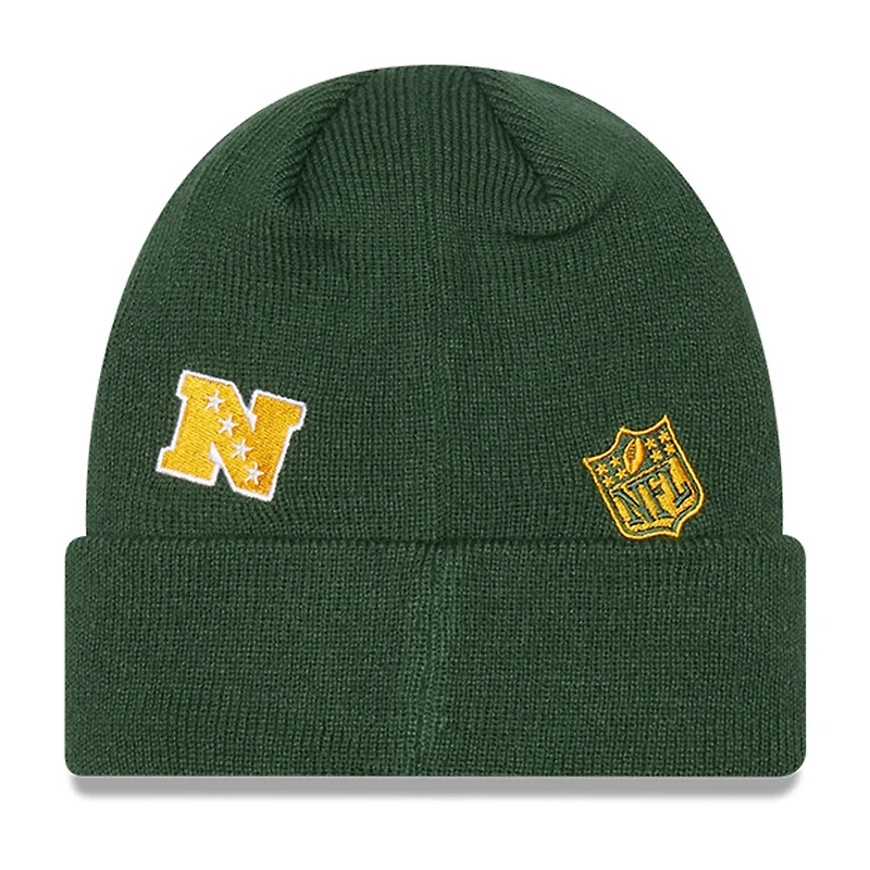NWE PAC GREEN NFL Junior IDENTITY CUFFED KNIT HATYTHNIT
